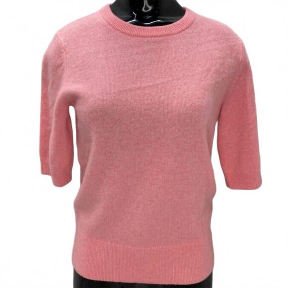 WHITE + WARREN Sweaters - NEW WHITE + WARREN women's cashmere short sleeve pullover sweater tee in pink